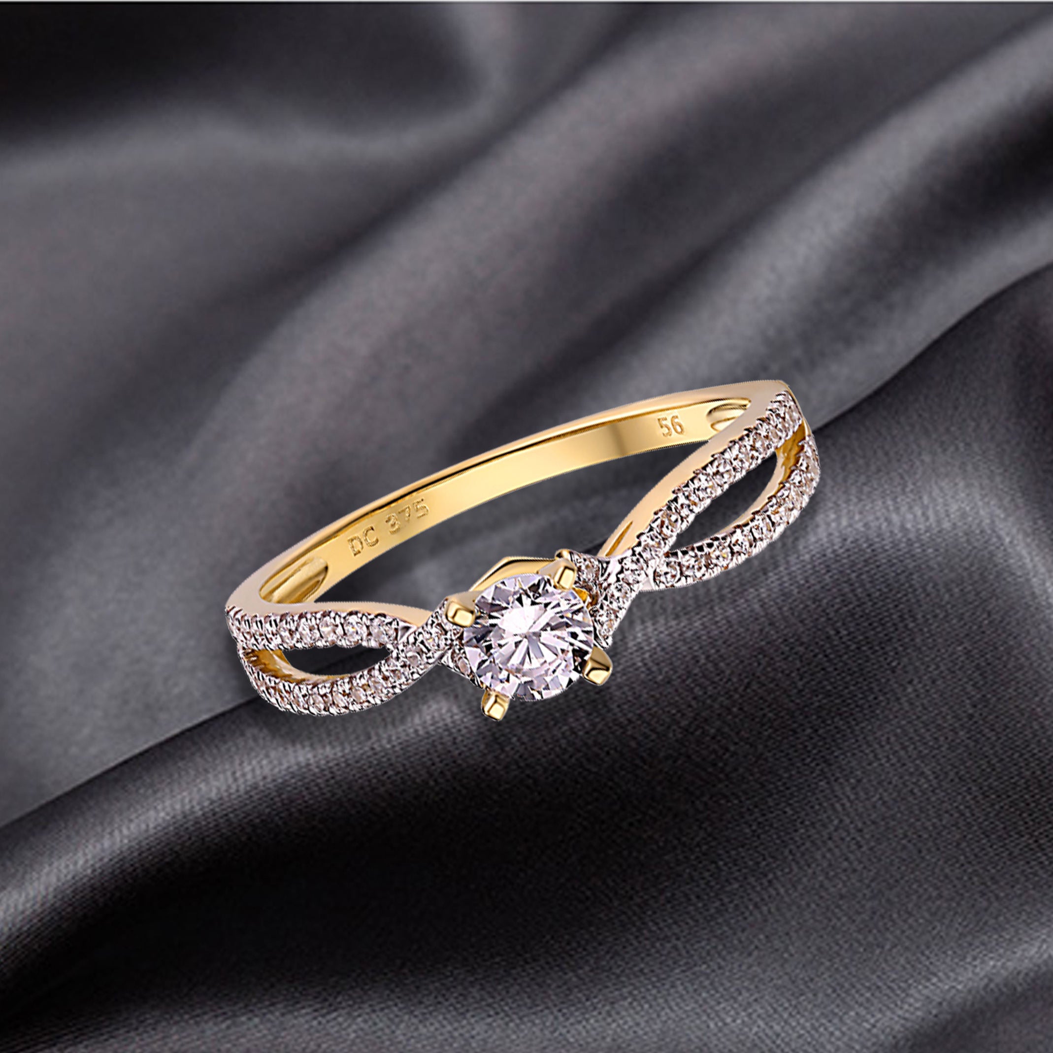 Elyra – Dual Flow Diamanten Ring