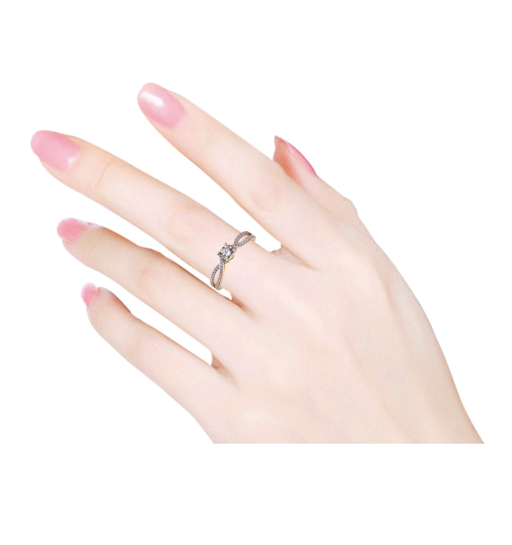 Elyra – Dual Flow Diamanten Ring