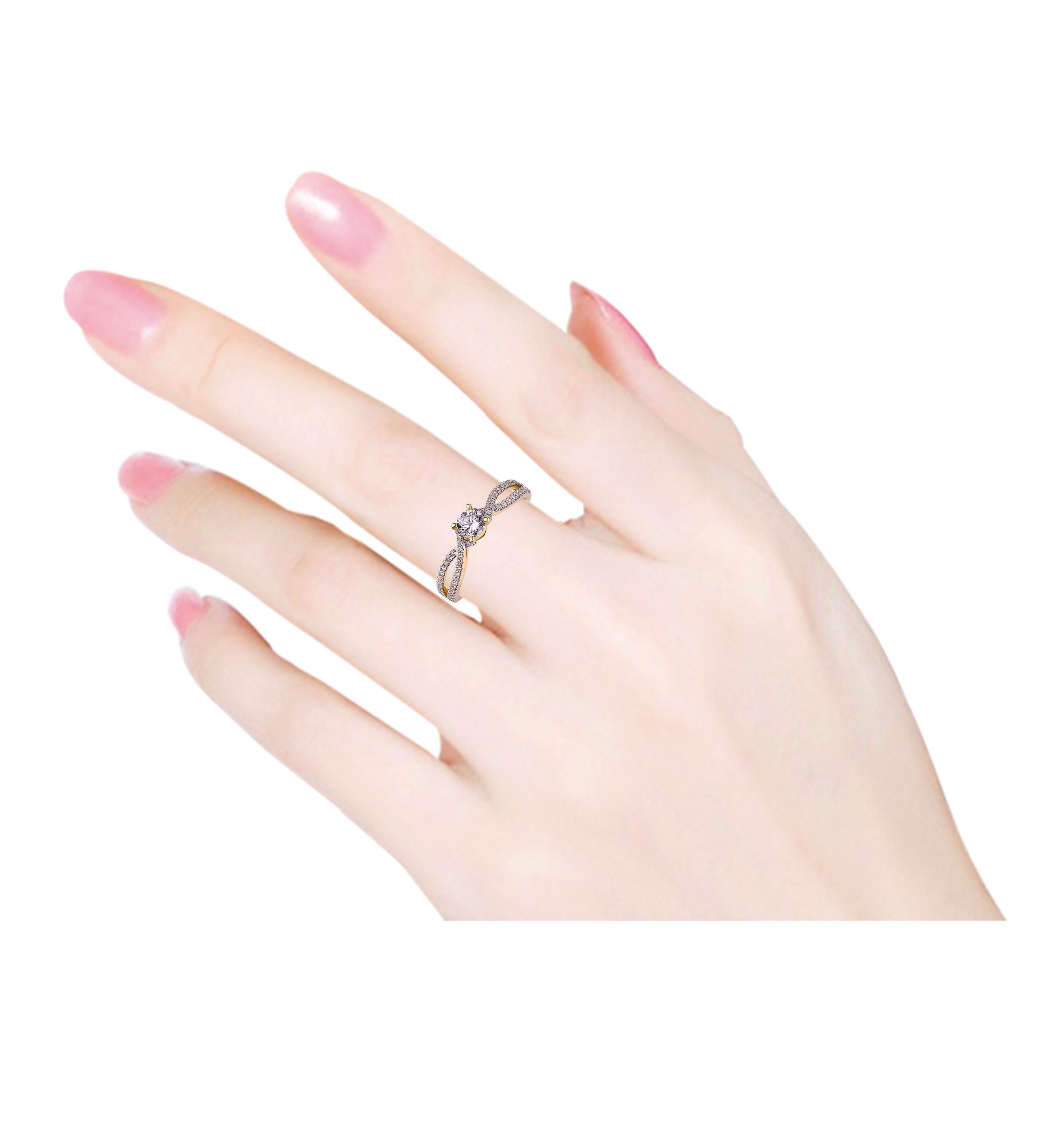Elyra – Dual Flow Diamanten Ring